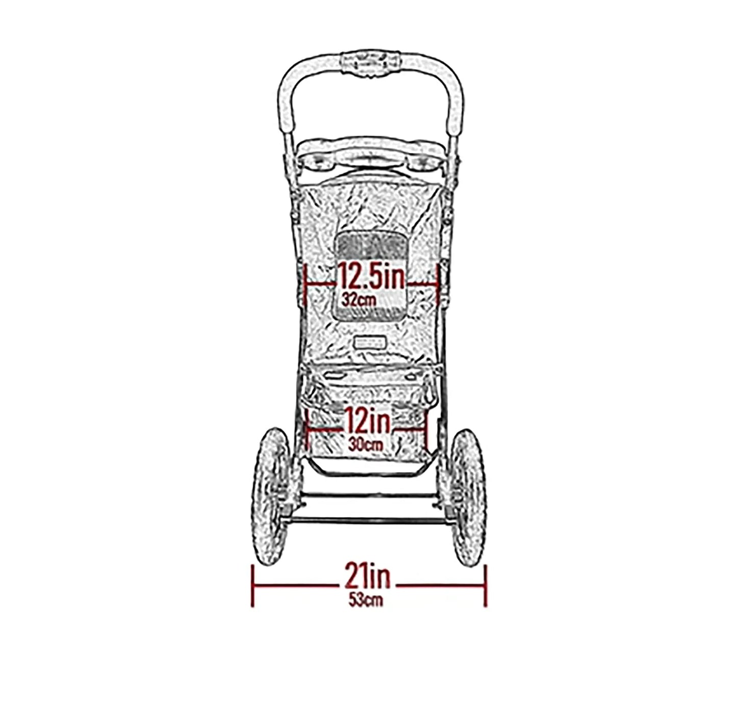 Pet Gear No-Zip AT3 Pet Stroller, Zipperless Entry, Jogging Tires, One-Hand Fold, Storage Basket, Platinum