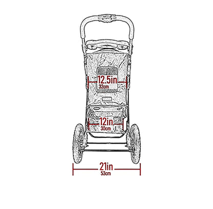 Pet Gear No-Zip NV Pet Stroller, Zipperless Entry, One-Hand Fold, Gel-Filled Tires, Plush Pad & Cover, Orchid