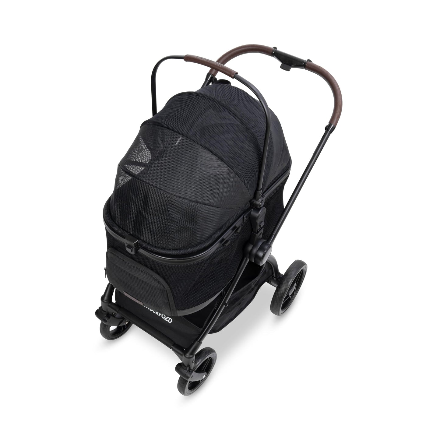 WonderFold P3 Buddy Pet Stroller, Lightweight Foldable Design, Adjustable Handlebar, Dual Entry, Up to 48.5 lbs